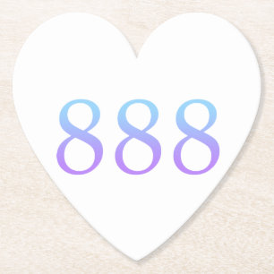 Angel Number 888 - Balance Heart Paper Coaster