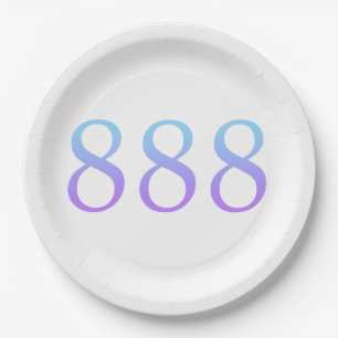 Angel Number 888 - Balance  Paper Plate