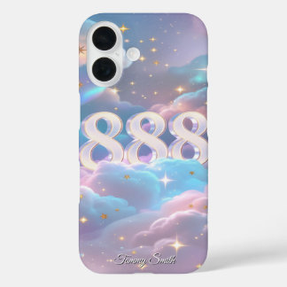 Angel Number 888 – Cosmic Manifestation iPhone 16 Case