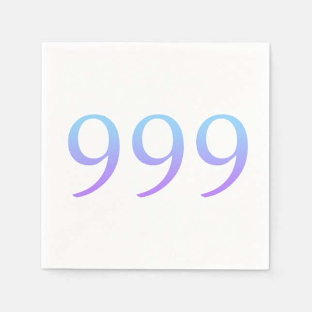 Angel Number 999   Napkin (Front)