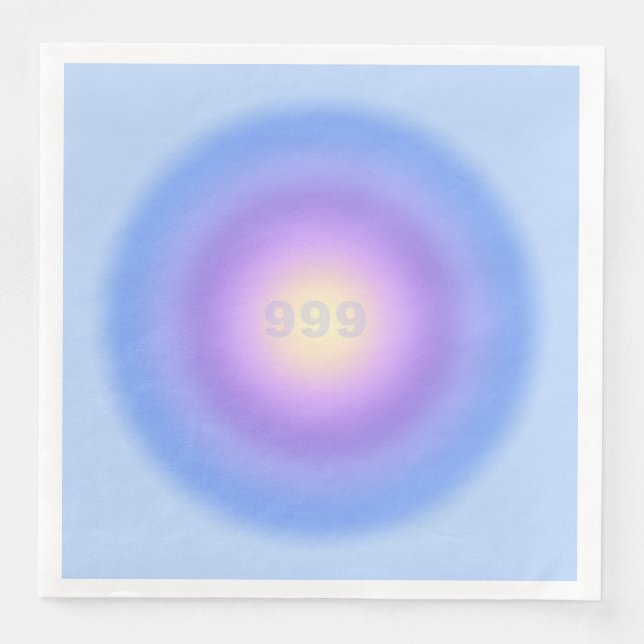 Angel Number 999 Release - Angel Numbers Gradient Napkin (Front)