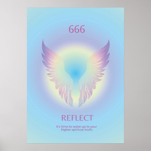 Angel Number Aura 666 Reflect Poster (Front)