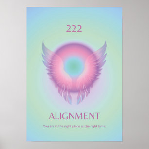 Angel Number Aura Poster 222 Alignment