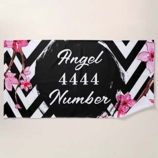 Angel Numberr "4444" Beach Towel
