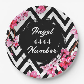 Angel Numberr "4444" Paper Plate