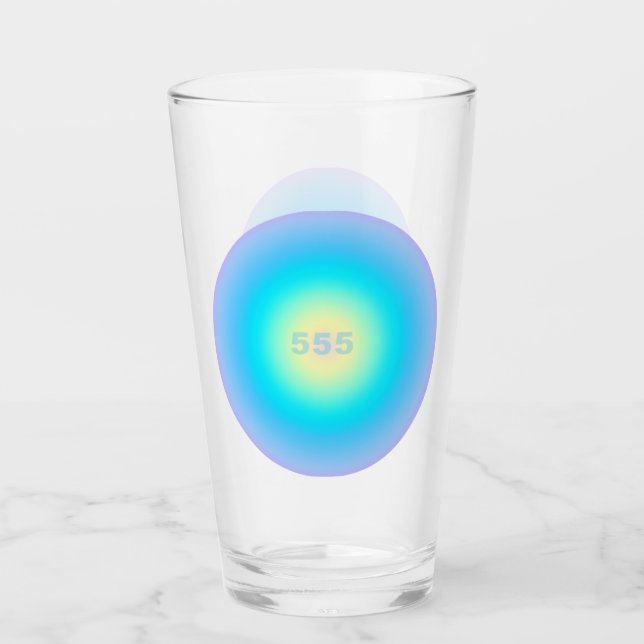 Angel Numbers 555 - New Beginnings   Glass (Front)