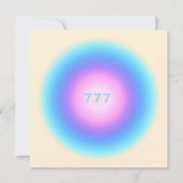 Angel Numbers 777 - Good Fortune  Invitation (Front)