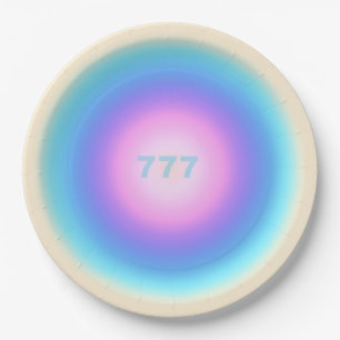 Angel Numbers 777 - Good Fortune Paper Plate