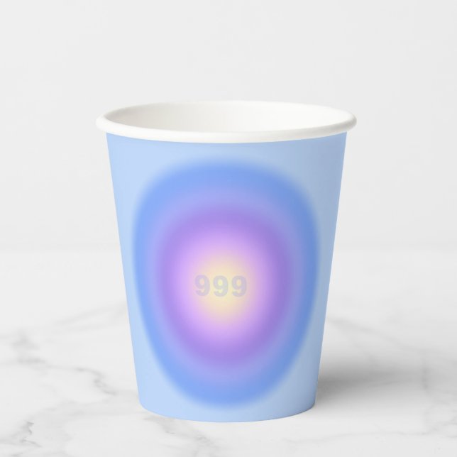 Angel Numbers 999 Release - Angel Number Gradient  Paper Cups (Front)