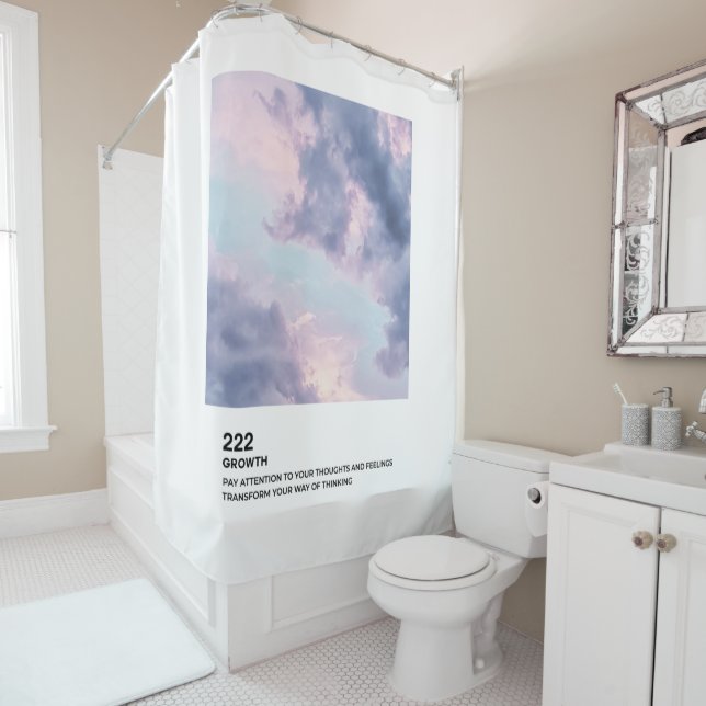 Angel Numbers, Growth, Angel Number 222 Shower Curtain (In Situ)