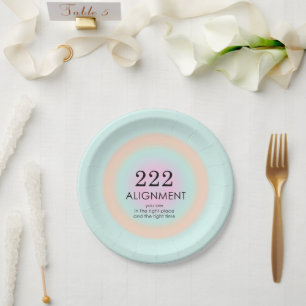 Angel Numbers Numerology 222 Alignment Motivation  Paper Plate