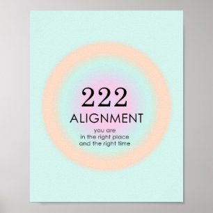 Angel Numbers Numerology 222 Alignment Poster