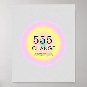 Angel Numbers Numerology 555 Change Meaning  Poster