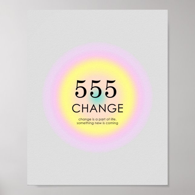 Angel Numbers Numerology 555 Change Meaning  Poster (Front)