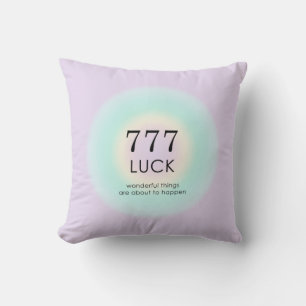 Angel Numbers Numerology 777 Luck Cushion