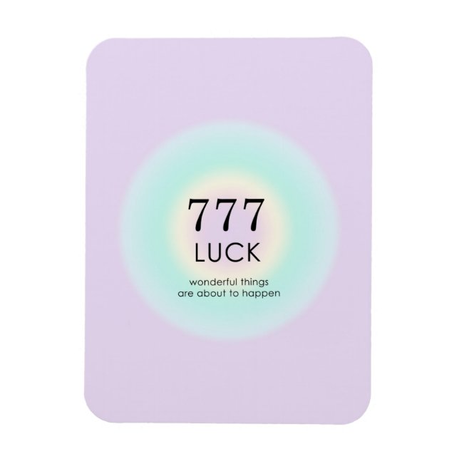 Angel Numbers Numerology 777 Luck Meaning Magnet (Vertical)