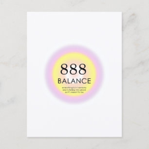 Angel Numbers Numerology Meaning 888 Balance Postcard