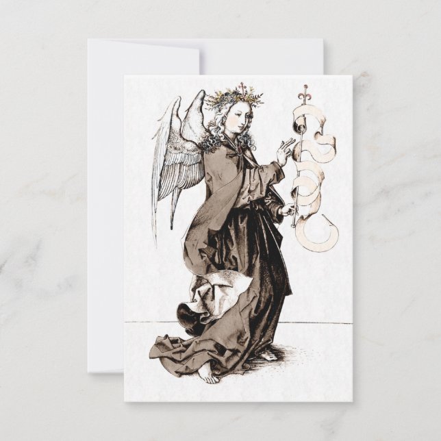 ANGEL OF ANNUNCIATION late 1400's Thank You Card (Front)