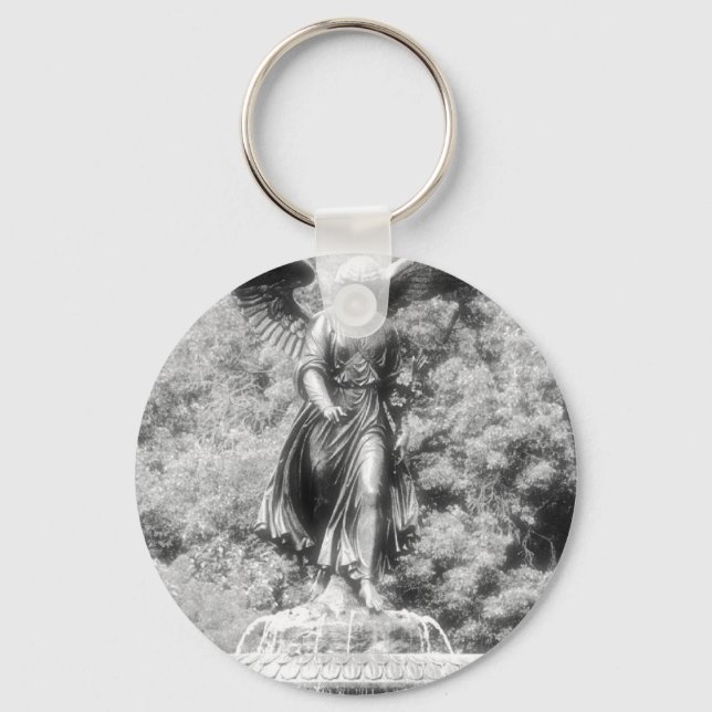 Angel of Central Park NYC. Key Ring (Front)