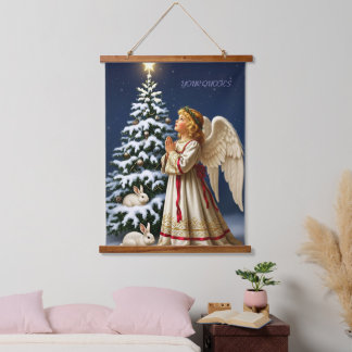 Angel of Christmas Night – Classical Holiday  Hanging Tapestry
