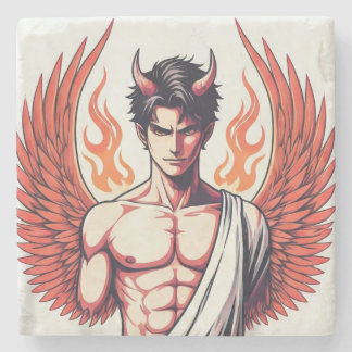 Angel of Darkness Stone Coaster