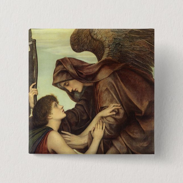 Angel of Death by Evelyn De Morgan 15 Cm Square Badge (Front)