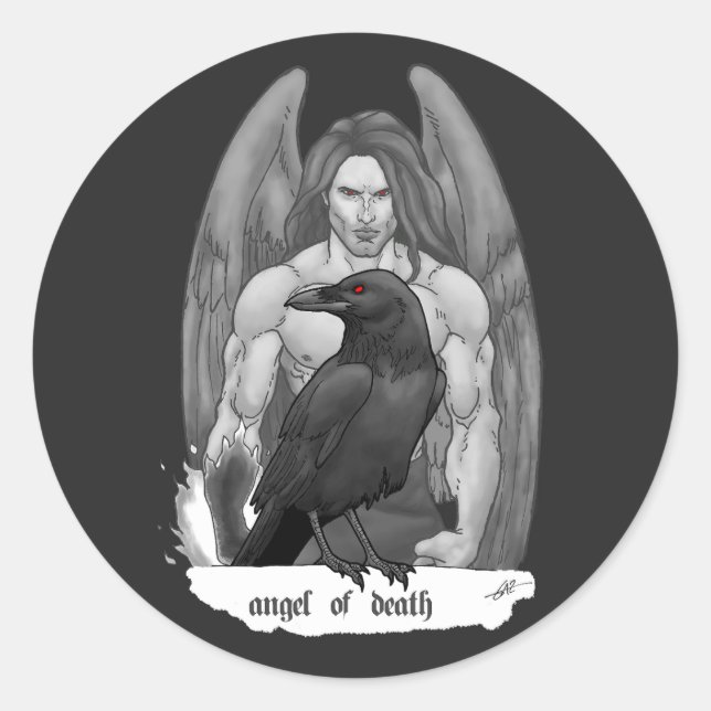 Angel Of Death Classic Round Sticker (Front)