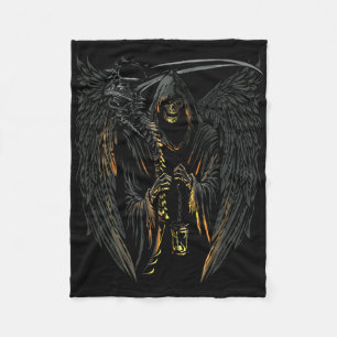 Angel Of Death Grim Reaper Scary Halloween Occult Fleece Blanket