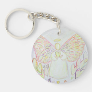 Angel of Hearts Guardian Custom Keychain