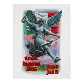 Angel of Independence Celebrates Football on a Poster