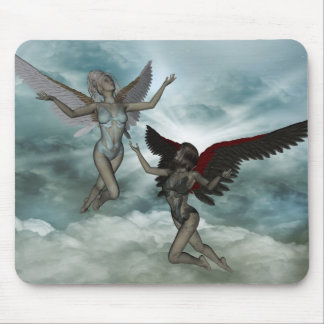 Angel of Light and Darkness Mouse Pad