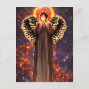 Angel Of Love And light Original Art Postcard