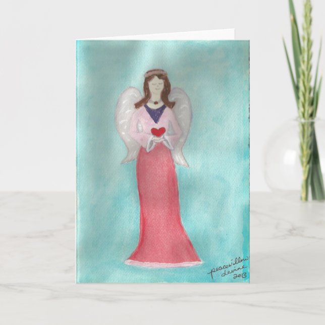 angel of love... by peacewillow holiday card (Front)