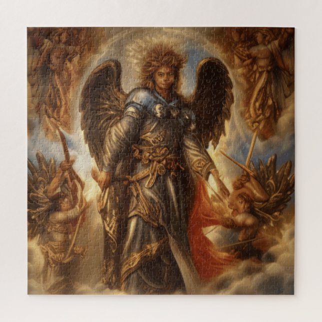 Angel Of Protection In Watercolor Armour Jigsaw Puzzle (Vertical)