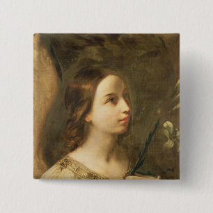 Angel of the Annunciation 15 Cm Square Badge