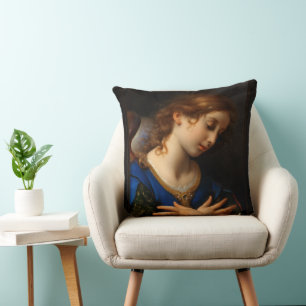 Angel of the Annunciation by Carlo Dolci Cushion