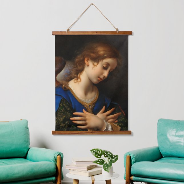 Angel of the Annunciation by Carlo Dolci Hanging Tapestry (Living Room)