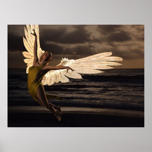 Angel of the Golden Sunset Poster (Front)