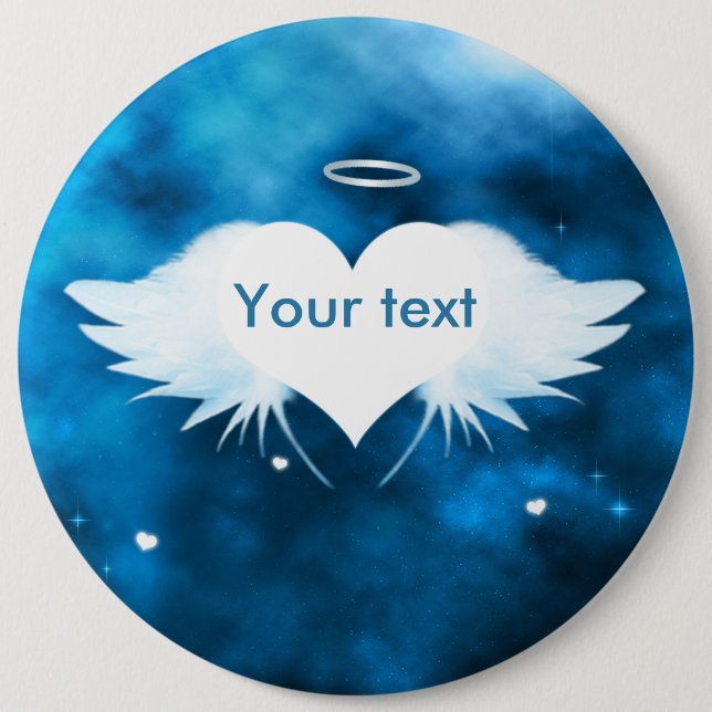 Angel of the Heart Colossal, 6" Round Button (Front)