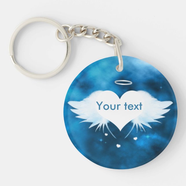Angel of the Heart - Double-sided round keychain (Front)