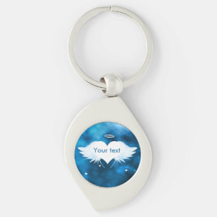 Angel of the Heart Metal Swirl Keychain