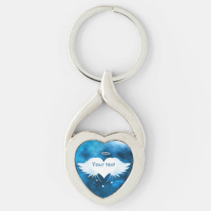 Angel of the Heart Metal Twisted Heart Keychain