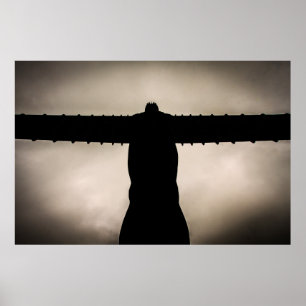 Angel of the North silouette Poster