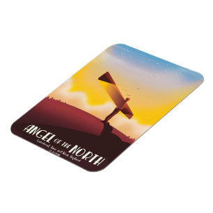 Angel of the North Vintage travel poster. Magnet