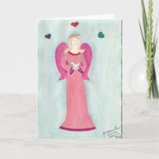 angel of unconditional love...by peacewillow holiday card