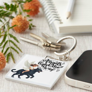 ANGEL ON PANTHER KEY RING