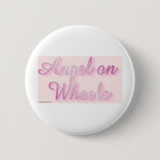 angel_on_wheels 6 cm round badge (Front)