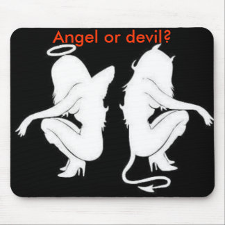 Angel or devil? mousepad