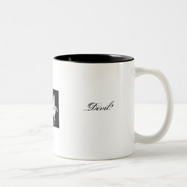 Angel or devil Mug. Two-Tone Coffee Mug (Right)
