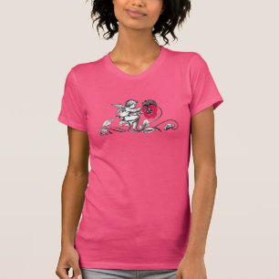 Angel Painting A Pink Flower T-Shirt